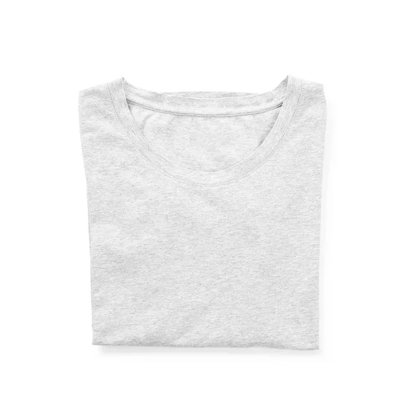 Lege Grijs Shirt Witte Achtergrond — Stockfoto
