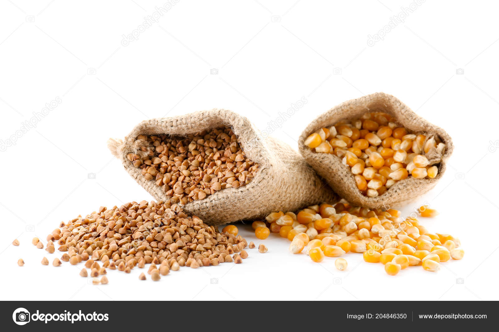 Sacchetti Con Chicchi Grano Saraceno Mais Priorità Bassa