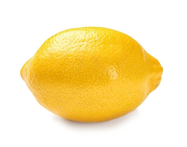 Ripe Whole Lemon White Background — Stock Photo, Image