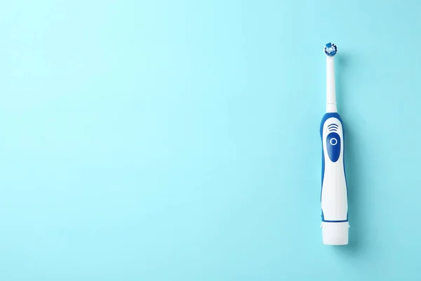 Electric Toothbrush Color Background Dental Care — Stock Photo, Image