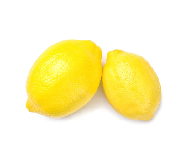 Спелые Целые Лимоны Белом Фоне — стоковое фото