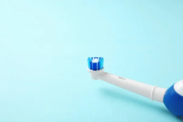 Electric Toothbrush Color Background Dental Care — Stock Photo, Image