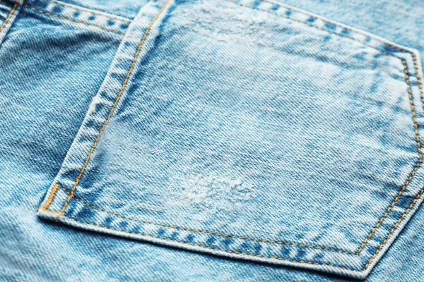 Närbild Bild Jeans Ficka Som Bakgrund — Stockfoto