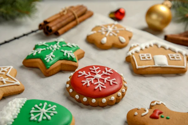 Chutné Domácí Vánoční Cukroví Pergamenu — Stock fotografie