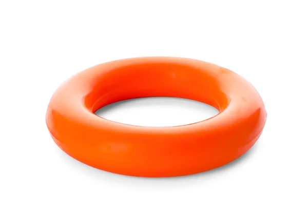 Rubber Ring Dog White Background Pet Toy — Stock Photo, Image