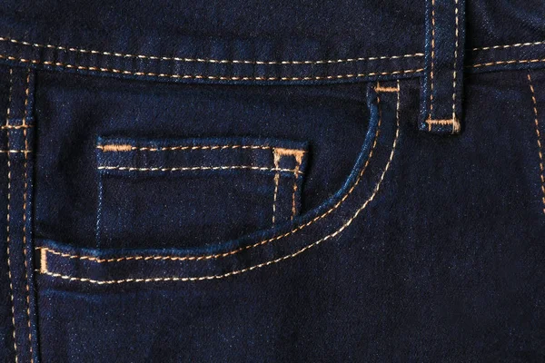 背景としてのジーンズのポケットのクローズ アップ ビュー — ストック写真