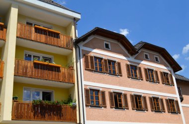 Güzel binalar ile şehrin pitoresk görünümü
