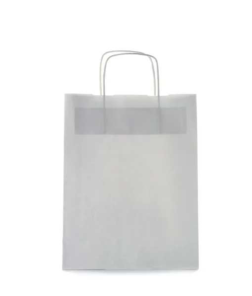 Mockup Paper Shopping Bag White Background — Stock Photo, Image