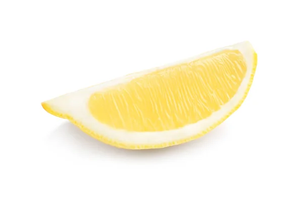 Нарезанный Свежий Спелый Лимон Белом Фоне — стоковое фото