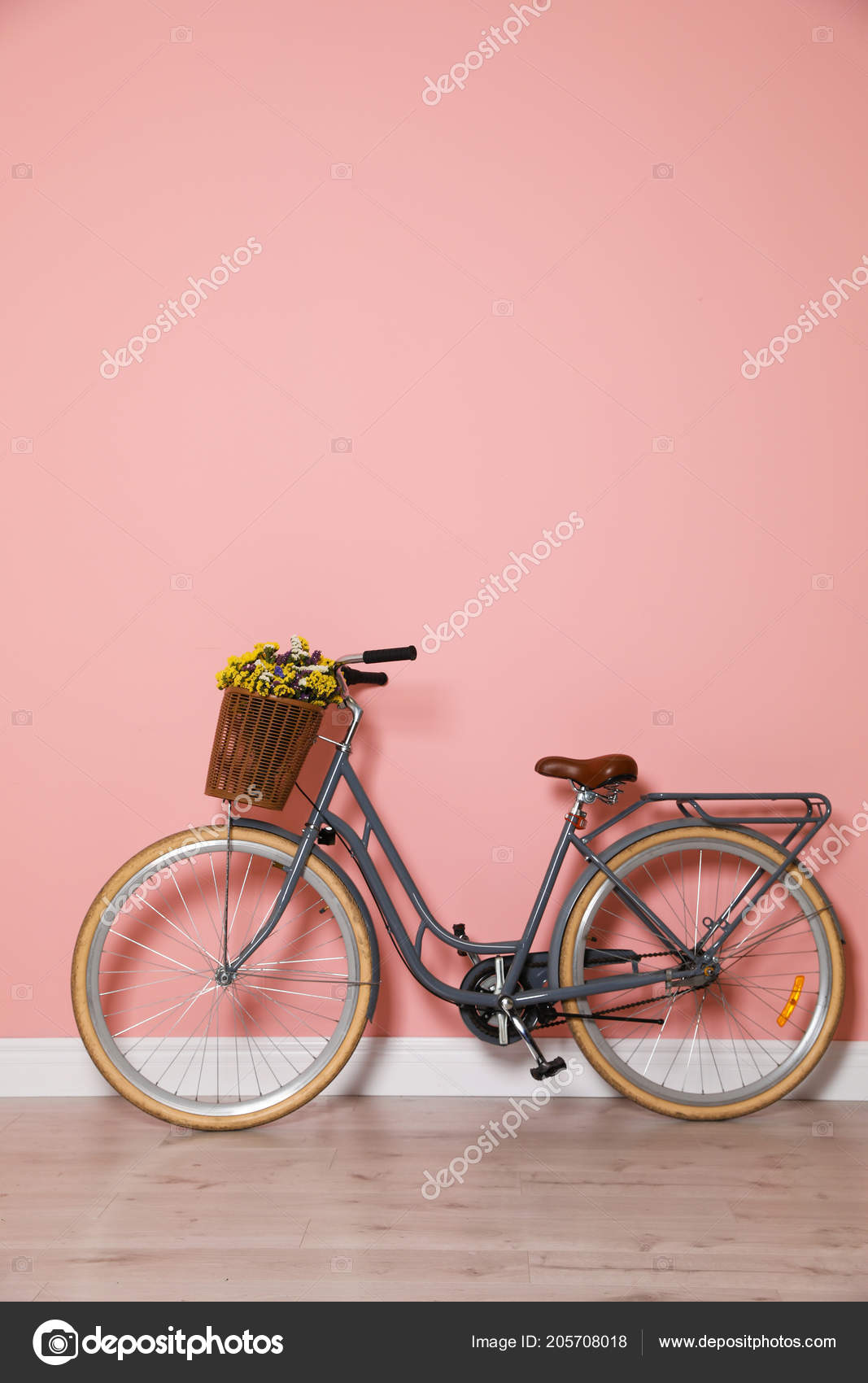 retro bike with basket