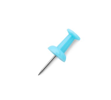 Beyaz arka plan üzerinde renkli çizim PIN. Okul kırtasiye