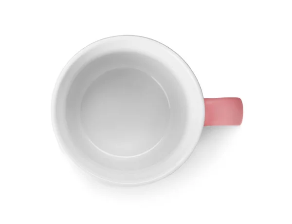 Vide Tasse Céramique Isolée Sur Blanc — Photo