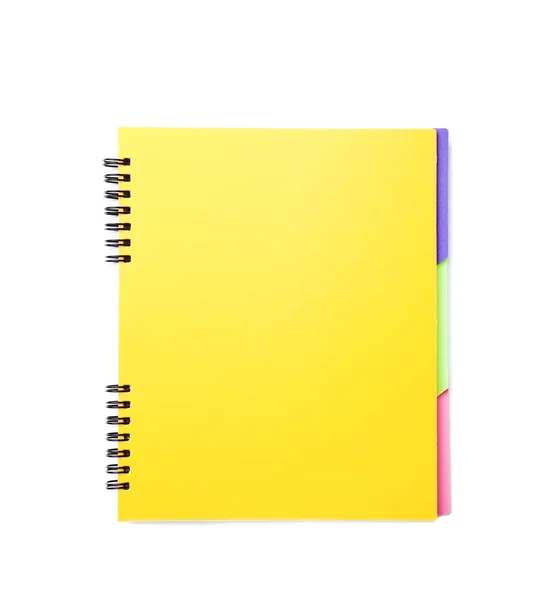 Colorful Notebook White Background School Stationery — Stock Photo, Image