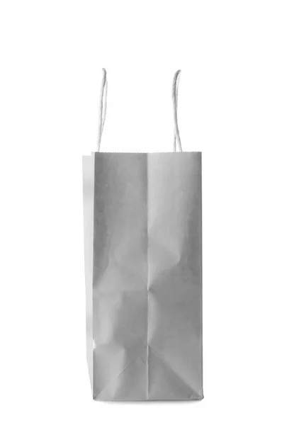 Empty Paper Shopping Bag White Background — Stock Photo, Image