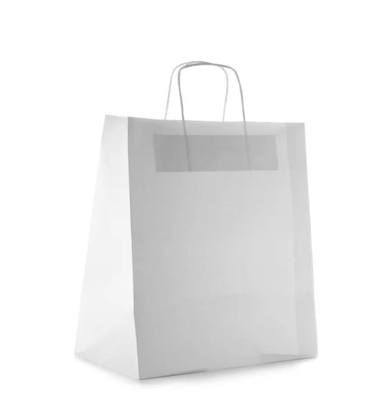 白い背景の上の紙の買い物袋のモックアップ — ストック写真