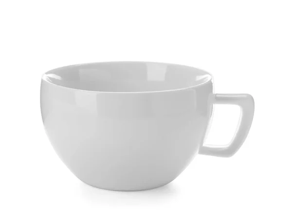 Vide Tasse Céramique Isolée Sur Blanc — Photo