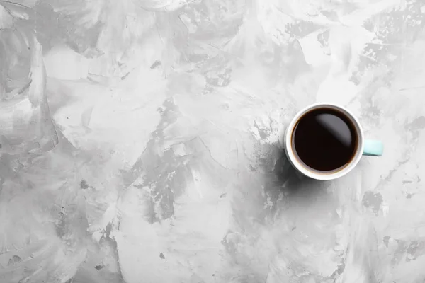 Taza Cerámica Con Café Aromático Caliente Sobre Fondo Grunge Vista —  Fotos de Stock