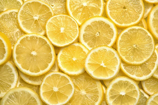 Fatias Limões Suculentos Frescos Como Fundo — Fotografia de Stock