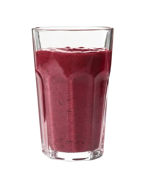 Üveg Acai Ízletes Smoothie Fehér Háttér — Stock Fotó