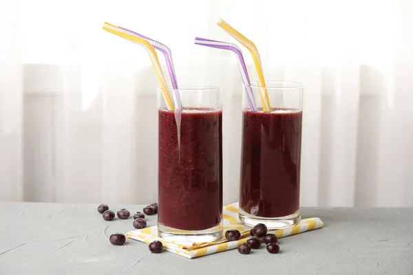 Okulary Acai Pyszne Smoothie Stole — Zdjęcie stockowe