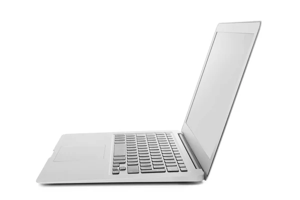 Laptop Fehér Háttér Modern Technológia — Stock Fotó