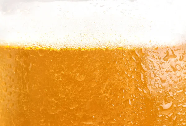 Glass Tasty Beer Foam Closeup — Stock Photo, Image
