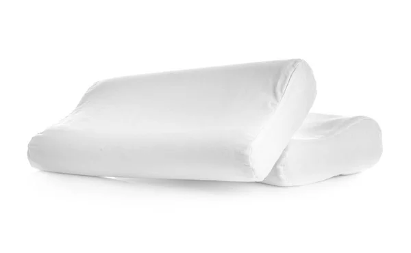清洁软矫形枕头白色背景 — 图库照片