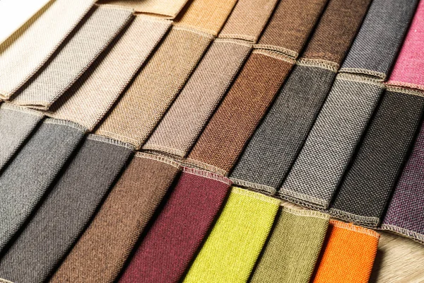İç tasarım arka plan olarak için farklı renk kumaş örnekleri
