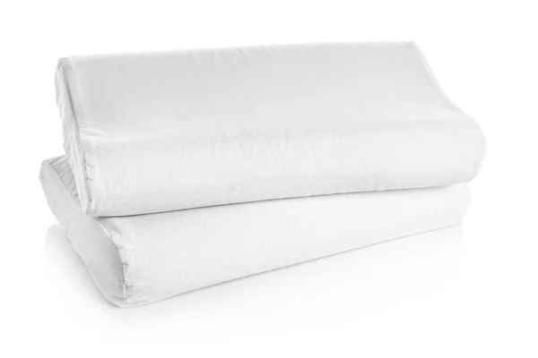 Clean Soft Orthopedic Pillows White Background — Stock Photo, Image