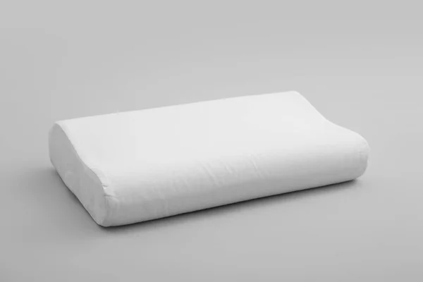 Clean Soft Orthopedic Pillow Grey Background — Stock Photo, Image