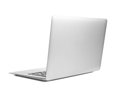 Beyaz arka plan üstünde Laptop. Modern teknoloji