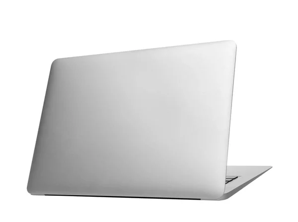 Laptop Auf Weißem Hintergrund Moderne Technik — Stockfoto