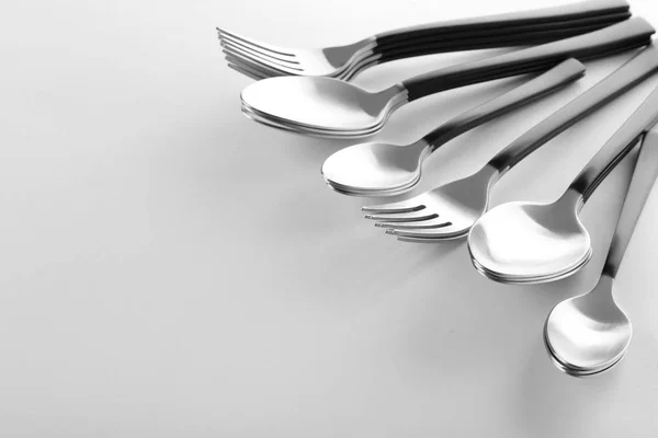 Forks Spoons White Background New Cutlery — Stock Photo, Image