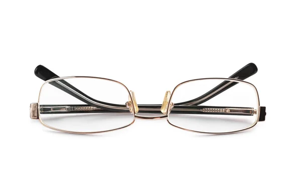 Brýlí Dioptrických Skel Bílém Pozadí Vize Problém — Stock fotografie