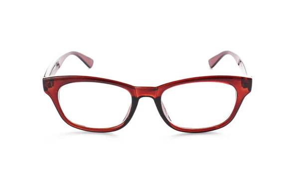 Brýlí Dioptrických Skel Bílém Pozadí Vize Problém — Stock fotografie