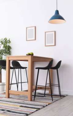Şık yemek odası iç. Ev tasarımı fikir