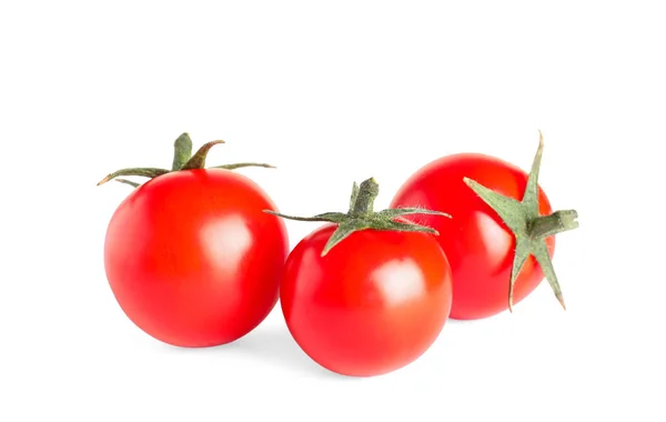 Leckere Rote Kirschtomaten Auf Weißem Hintergrund — Stockfoto