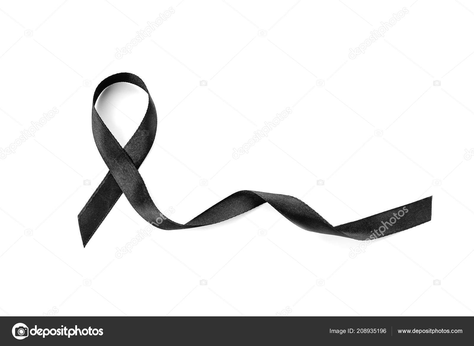 Black Ribbon White Background Funeral Accessory Stock Photo by ©NewAfrica  208935196