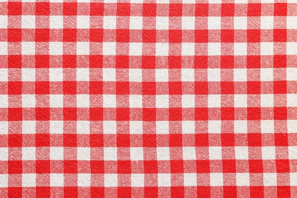 Checkered Picnic Tablecloth Background Top View — Stock Photo, Image