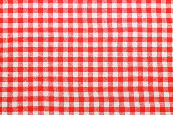 Checkered Picnic Tablecloth Background Top View — Stock Photo, Image