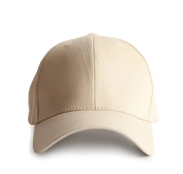 白色背景棒球帽 模拟设计 — 图库照片