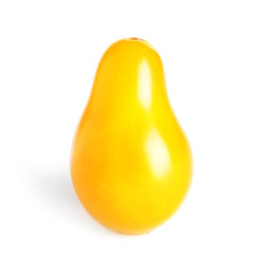 Beyaz zemin üzerine sarı domates