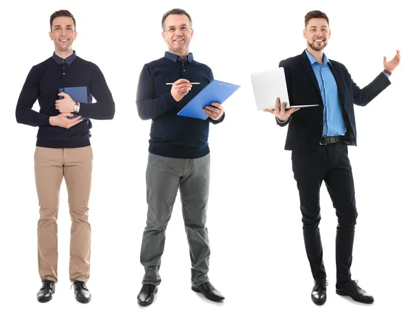 Set Mit Verschiedenen Lehrern Auf Weißem Hintergrund — Stockfoto