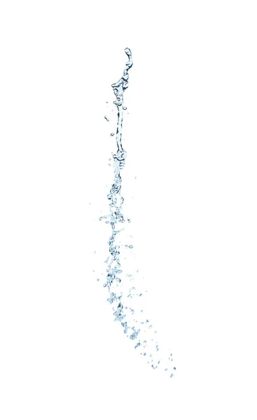 Gyönyörű Víz Splash Elszigetelt Fehér Tiszta Folyadék — Stock Fotó