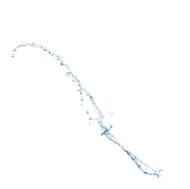 Güzel su sıçrama üzerinde beyaz izole. Saf sıvı