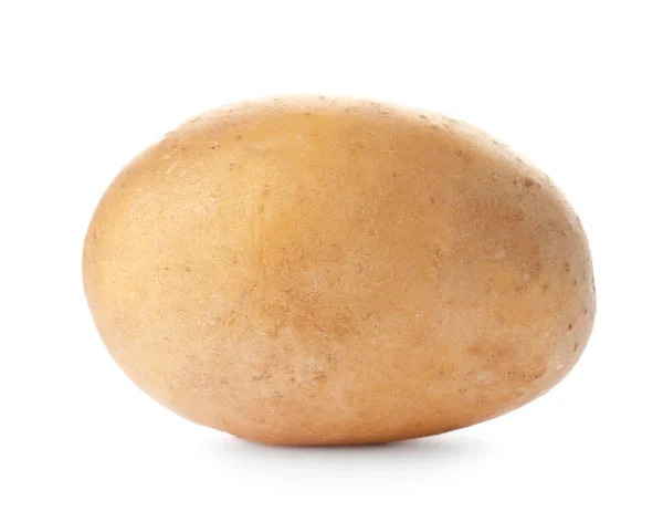 Verse Rijpe Biologische Aardappel Witte Achtergrond — Stockfoto