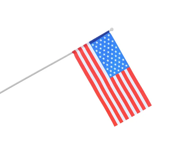 Американський Прапор Білому Тлі Національний Символ — стокове фото