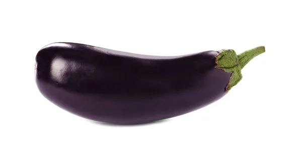 Tasty Raw Ripe Eggplant White Background — Stock Photo, Image