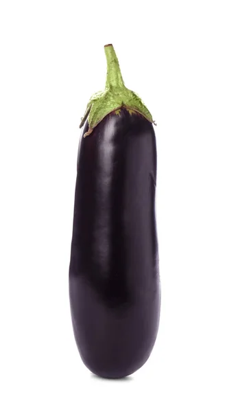 Läckra Raw Mogna Aubergine Vit Bakgrund — Stockfoto