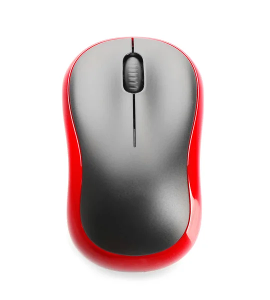 Color Computer Mouse White Background Top View — Stock Photo, Image
